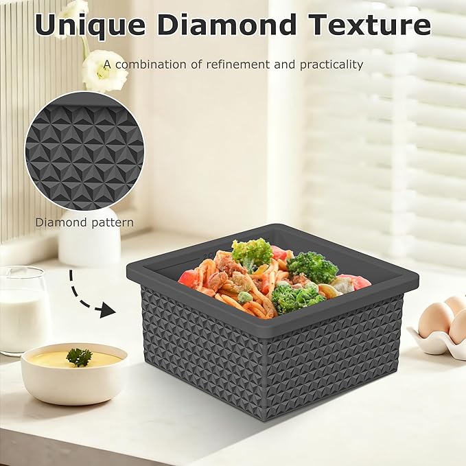 Silicone Freezer Molds for Soup Cube - 2-Cup Freezer Storage Container Tray with Lid,4 Pack Stackable Ice Cube Trays for Portion Control,Food Storage Meal Prep,Oven & Dishwasher Safe