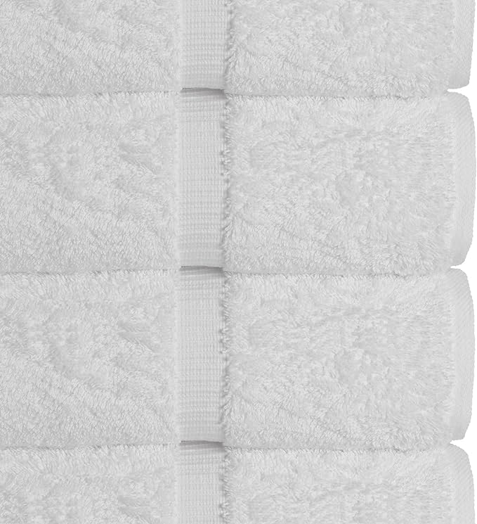 Chakir Turkish Linens | Hotel & Spa Quality 100% Cotton Luxury Turkish Towels | Soft & Absorbent (30x60 Inches Extra Large Bath Towels, Set of 4 - White)