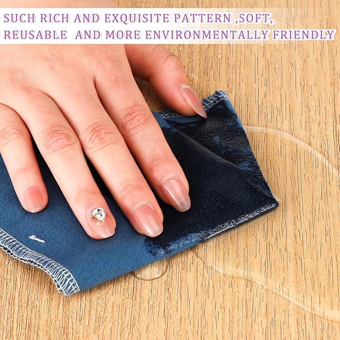 Kinlop 24 Pcs Easter Lunchbox Cloth Napkins Bulk Reusable 2 Ply 8" x 8" Colorful Flannel Wipes Washable Soft Cotton Sturdy Absorbent Cloth Placemats for Spring Summer Dining Home Party Solid Color