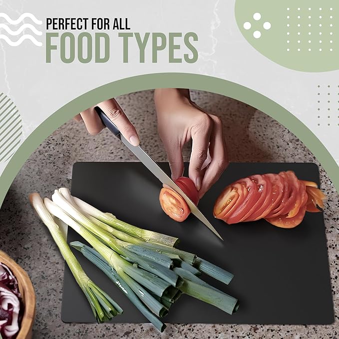 Crown Display Disposable Cutting Boards for Kitchen 300 Count Black Cutting Board 12 Inch X 17.5 Inch Flexible Cutting Boards For Kitchen ~ Patent Pending ~ Recyclable Disposable Cutting Board Sheets