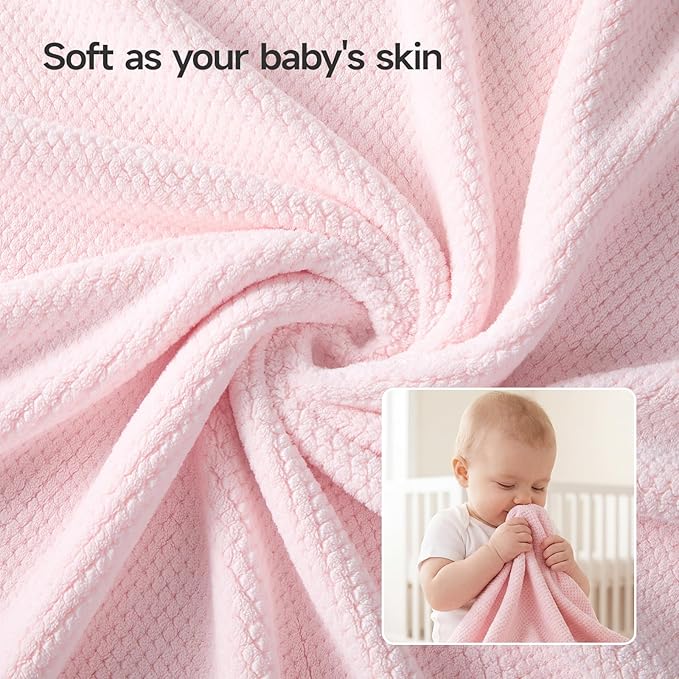 REDKISS 6 Piece Pink Towel Set, Extra Large Microfiber Bathroom Towels Set, 2 Bath, 2 Hand, 4 Washcloths, Super Soft, Highly Absorbent, Quick Dry Pink Towels for Bathroom, Gym, Spa & Hotel