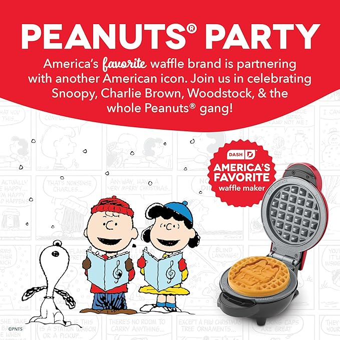 Peanuts x Dash MultiMaker® Mini Maker System (4 Plates: Wreath, Snoopy House, Woodstock)