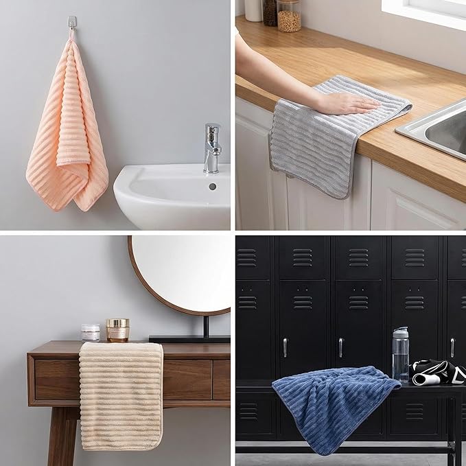 4PCS Microfiber Hand Towels for Bathroom Christmas Decorations Quick Dry Small Towel Set Bathroom Kitchen 14 x29.6inch