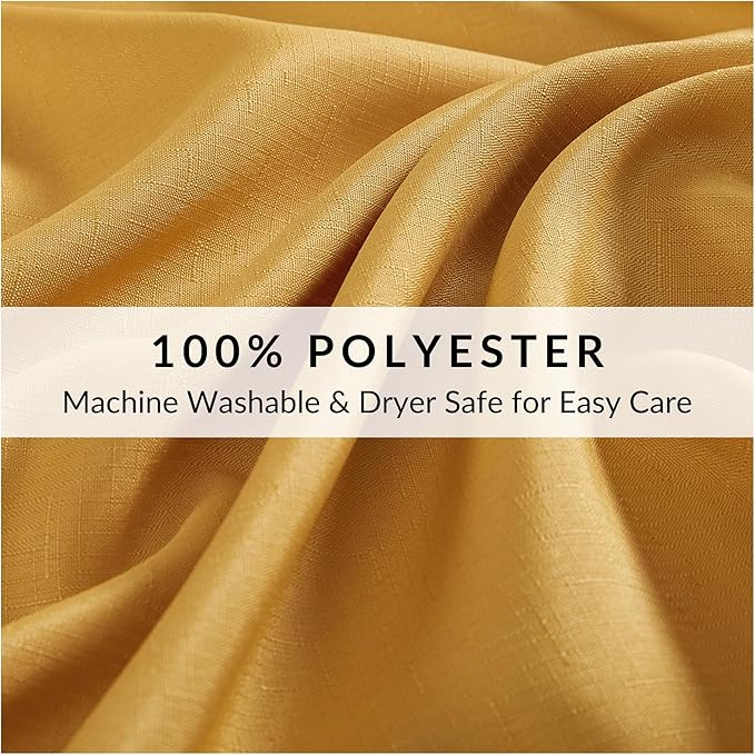 Elrene Home Fashions Alison Eyelet Border Design Wrinkle Resistant Fabric Tablecloth, 60"x84" Rectangle, Golden Yellow