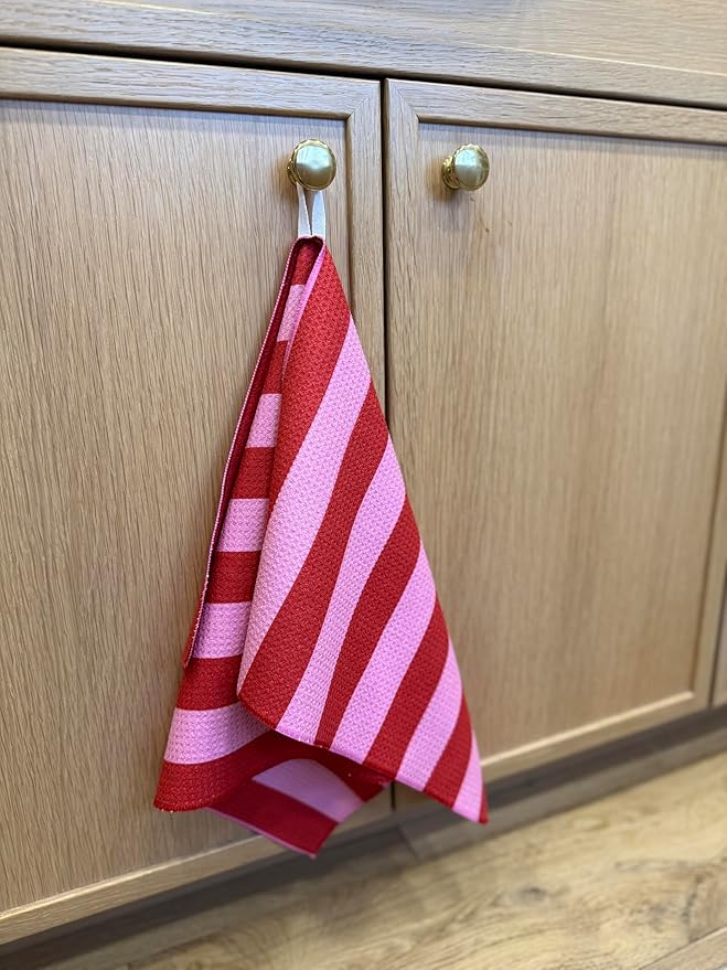 || 3 Pack|| Double Sided || Not Your Ordinary Dish Towels || Waffle Weave Microfiber|| Highly Absorbent || Hanging Loop || Dish Cloths || Modern || Designer Prints || Valentines