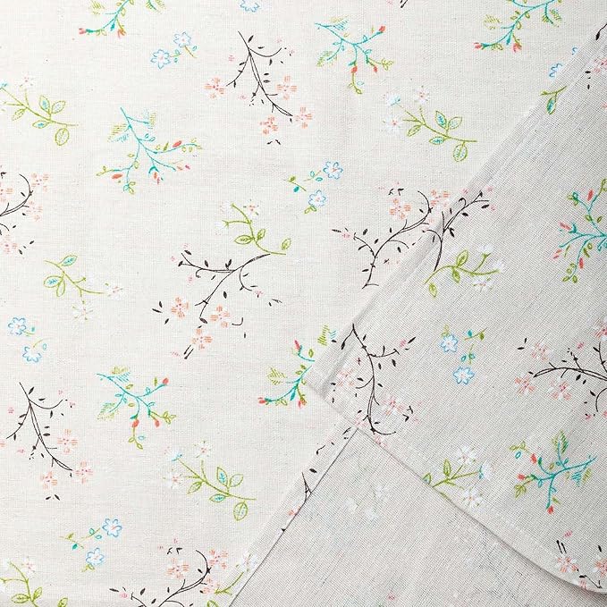 YiHomer Pastoral Round Tablecloth - 60 Inch Dia. Table Cloth - Washable Table Cover with Dust-Proof Wrinkle Resistant for Restaurant, Picnic, Bistro, Indoor and Outdoor Dining, Gardenia