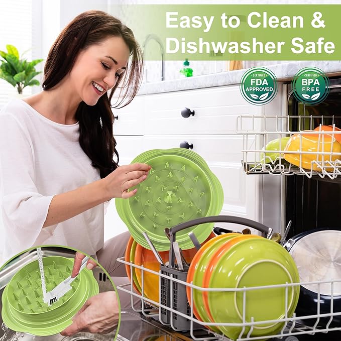 SURETIVIAN Chicken Shredder Large Chicken Breast Shredder Tool Twist with Brush&Fork, Visible Meat Shredder Machine, Anti-Slip Strip, Ergonomic Handle, BPA Free, Pork Beef Chicken(Matcha)