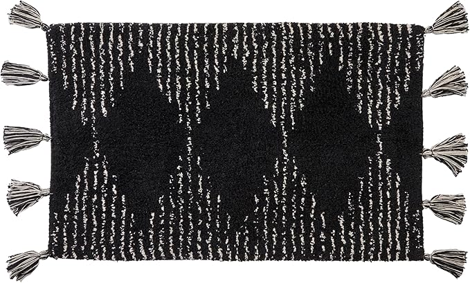 SKL Home Geo Rug for Bath/Kitchen/Bar & Gift, Charcoal