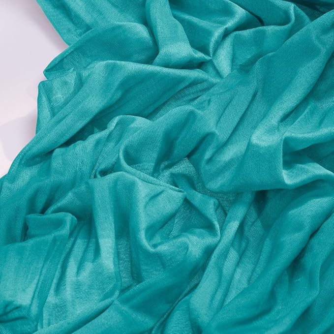 Socomi 10pcs Teal Blue Cheesecloth Table Runner Boho Rustic Gauze 120 inch 10FT Cheese Cloth Runner for Wedding Party Baby Shower Birthday Home Decor Holiday Decorations