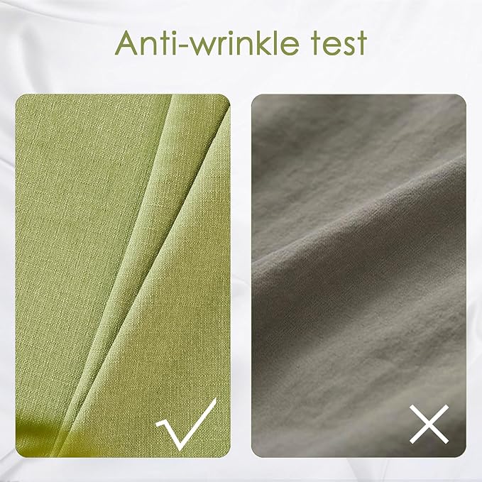 BALCONY & FALCON Rectangle Tablecloth 57" x 85" Washable Wrinkle Resistant and Water Proof Table Cloth, Decorative Linen Fabric Tablecloths for Dining Party Kitchen Wedding and Outdoor, Avocado Green