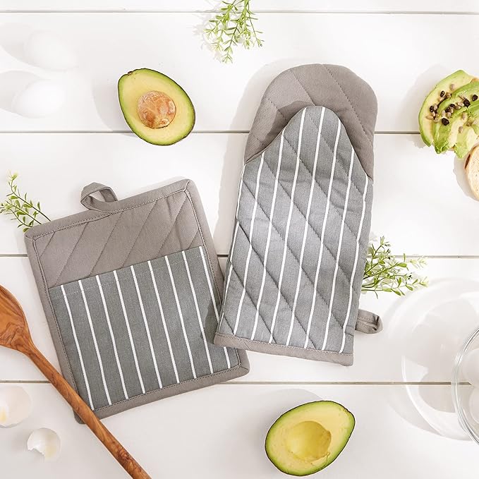Professional and Commercial Grade, Chef Stripe Kitchen, Kitchen Set, Gray