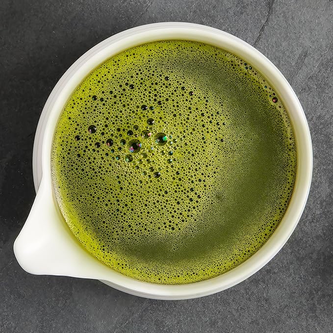 Helen’s Asian Kitchen Matcha Tea Bowl with Spout, Porcelain, 24-Ounce Capacity