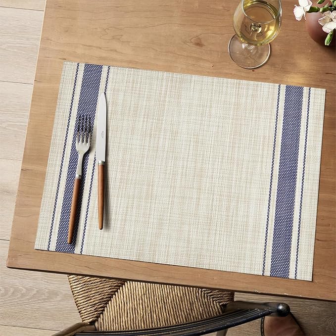 Niviy Beige Placemats Set of 6, 12x18 Inch Heat Resistant Non-Slip Washable Durable Table Mats for Holiday Party Kitchen Dining Room Decoration
