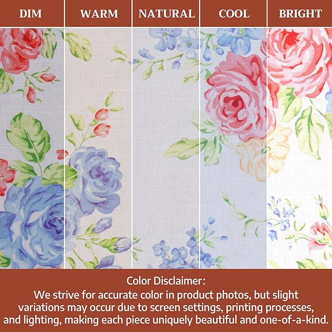Maison d' Hermine Placemats Set of 4 100% Cotton Washable Cloth Place Mats Reusable Table Mats for Kitchen Dining Party Wedding Gifts for Mothers Day Spring/Summer (Vintage Floral, 13" x 19")