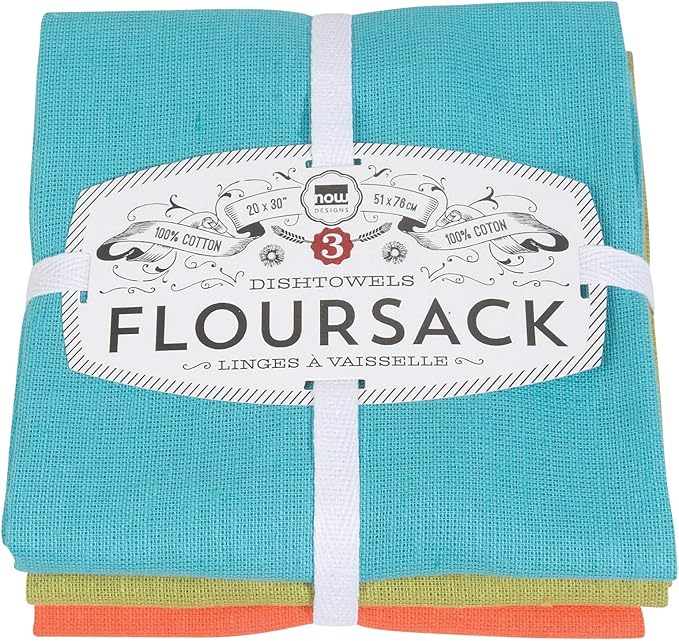 Now Designs Kitchen Dish Towels Bali Blue/Cactus/Crush
