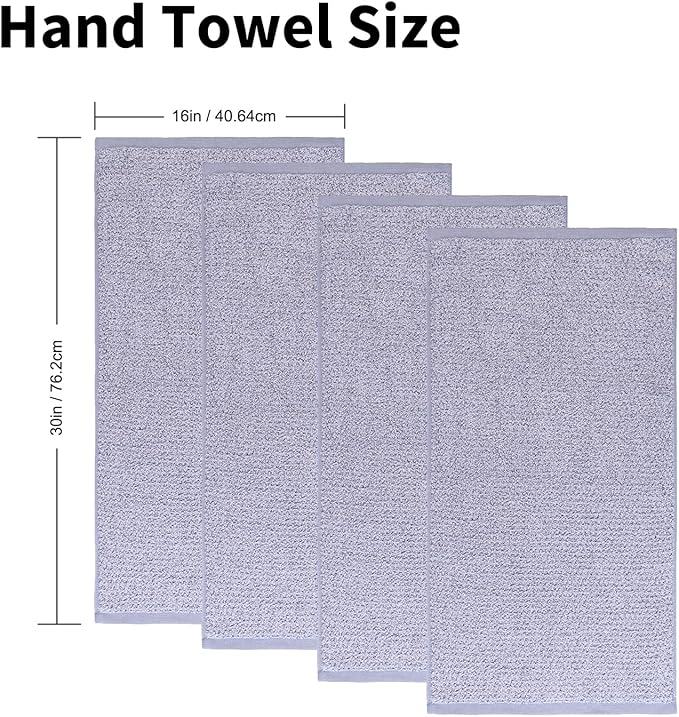 Everplush 4-Piece Premium Hand Towel Sets: Super-Soft, Highly Absorbent & Quick Drying Bathroom Towels – Versatile for Hotel, Bathroom, Shower, Spa, 16x30 Inches (Dusk, 16" x 30")
