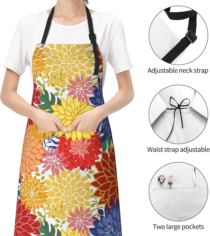 Funny Apron Polyester Grooming Aprons with Pocket for Cooking Kitchen Grilling Adults