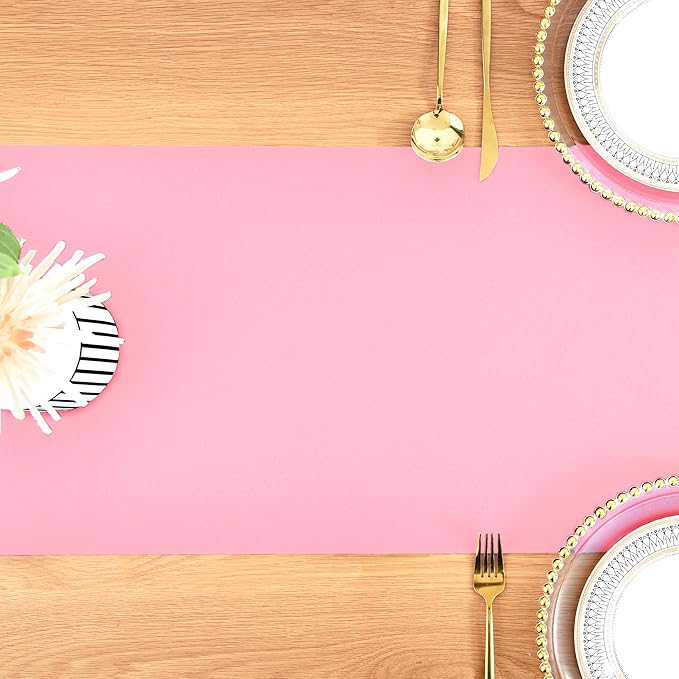 Farmhouse Pink Table Runner Dining Table Runners 60 Inches Long Coffee Table Runner for Dresser Living Room Bedroom Holiday Party Banquet 12X60 Inch