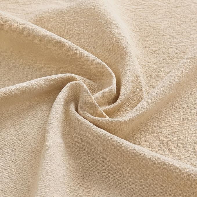 MLMW Champagne Gold Linen Cloth Napkins Set of Spring Easter Cotton Napkins Cloth Bulk Washable Dinner Napkins 16"×16" for Wedding Party Baby Bridal Shower Birthday Table Decor