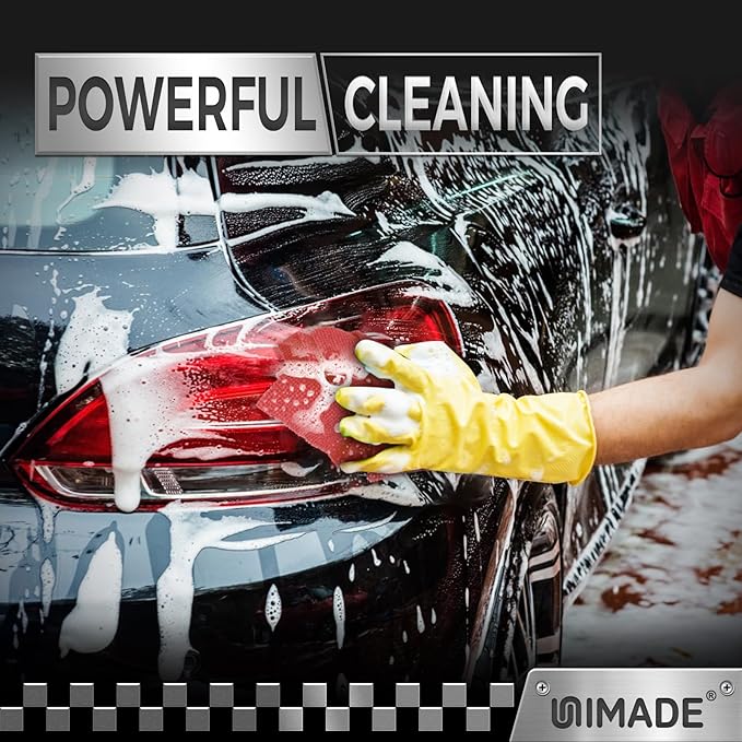 UNIMADE Shop Towels, 100 Pack Commercial Grade Work Rags Microfiber Towels for Cars Cleaning Rag Bulk Detailing Cloth for Automotive Bar Mechanic Restaurant Garage Housekeeping, 11.5"x 11.5", Red