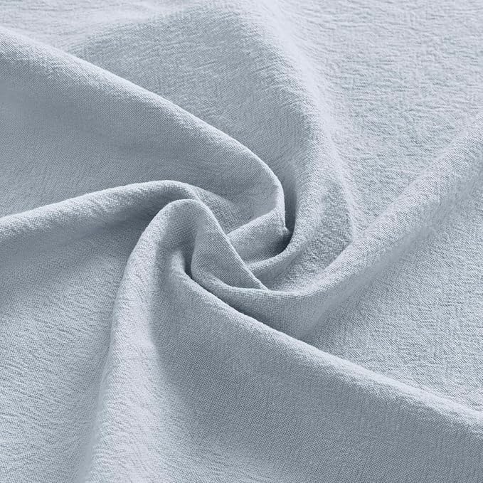 MLMW Silver Blue Linen Cloth Napkins Set of 6 Spring Easter Cotton Napkins Cloth Bulk Washable Dinner Napkins 16"×16" for Wedding Party Baby Bridal Shower Birthday Table Decor