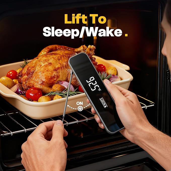 0.3S Instant Read Meat Thermometer – Digital Food Thermometer for Cooking, Grilling, BBQ, Candy, Air Fryer, Griddle – Kitchen Gadget Essentials & Gift for Him