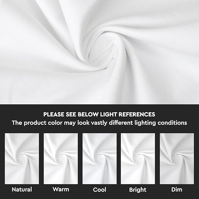 Encasa XO White Cloth Napkins Set of 6, 17"x17" | Solid Color Cotton Dinner Napkins | Washable & Reusable Wedding Napkins for Holiday Dinners, Party, & Everyday Table Decor