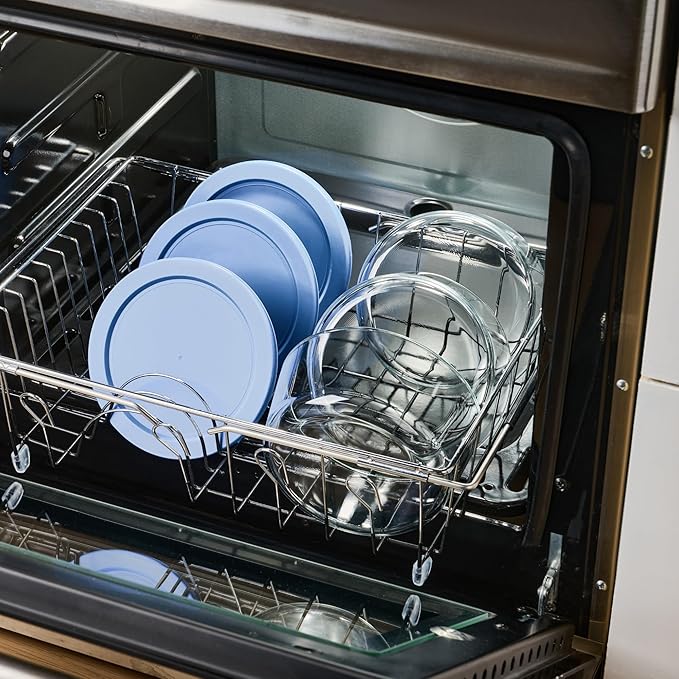 DURA LIVING 6-Piece Glass Food Storage Containers Set (3 Containers + 3 BPA-Free Lids) | 4-Cup, Leakproof | Microwave, Freezer, Oven & Dishwasher Safe | Ideal for Meal Prep & Pantry Organization