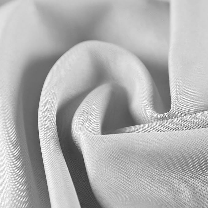 Cloth Napkins 17x17 inch Washable Polyester Dinner Napkins Soft Table Napkins for Wedding Party Dining Banquet(Silver,12PCS)