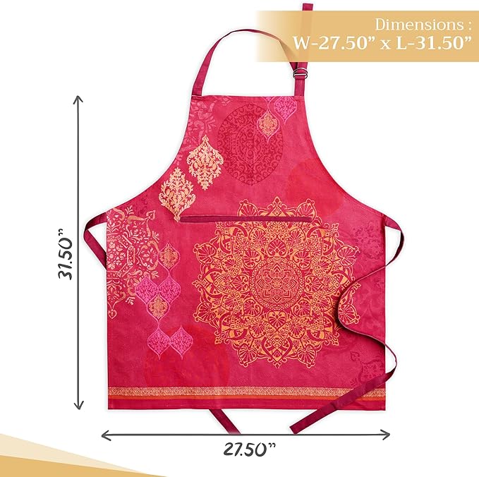 Maison d' Hermine 100% Cotton Apron for women with Pocket Kitchen Chef Apron for Men Cooking Mothers Day Gifts