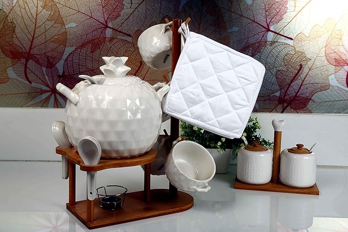 Pot Holders 100% Cotton (Pack of 10) Pot Holder 7" x 7" Square, Solid White Color Everyday Quality Kitchen Cooking, Heat Resistance!!