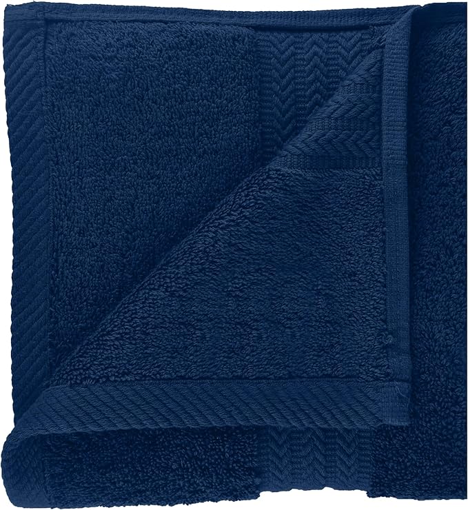 HERCULEAN Large Bath Towels 24 x 50 Pack of 6 | Quick Dry and Highly Absorbent | 100% Cotton Terry Towels for Bathroom - Perfect for Shower - Pool and Spa - Luxury Soft Towels - Navy Blue