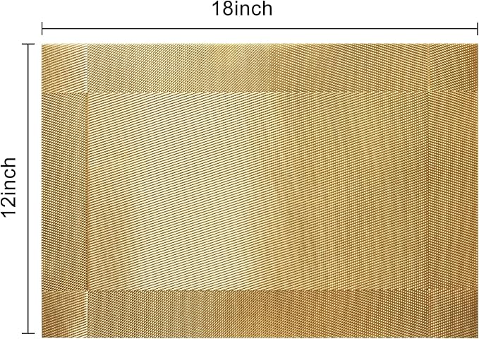 Trophable Placemats Set of 6, Table Placemats Heat Resistant Woven Placemats Washable PVC Place Mats Woven Vinyl Placemats Non-Slip Stain Resistant Kitchen Table Placemats Easy to Clean…