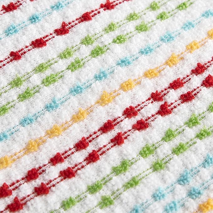 Ritz Pebble Bar Mop Towels: Highly Absorbent and Super Soft, 100% Cotton, Durable Super Absorbent Kitchen Bar Towels for Wiping Tables and Counters, 12x12, 6-Pack, Multi