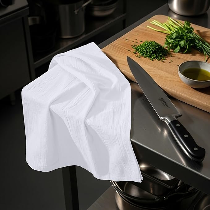 Utopia Kitchen White Flour Sack Towels [24 Pack - 28 x 28 Inch] 100% Cotton Tea Towels for Cleaning & Drying - Highly Absorbent Kitchen Dish Cloth