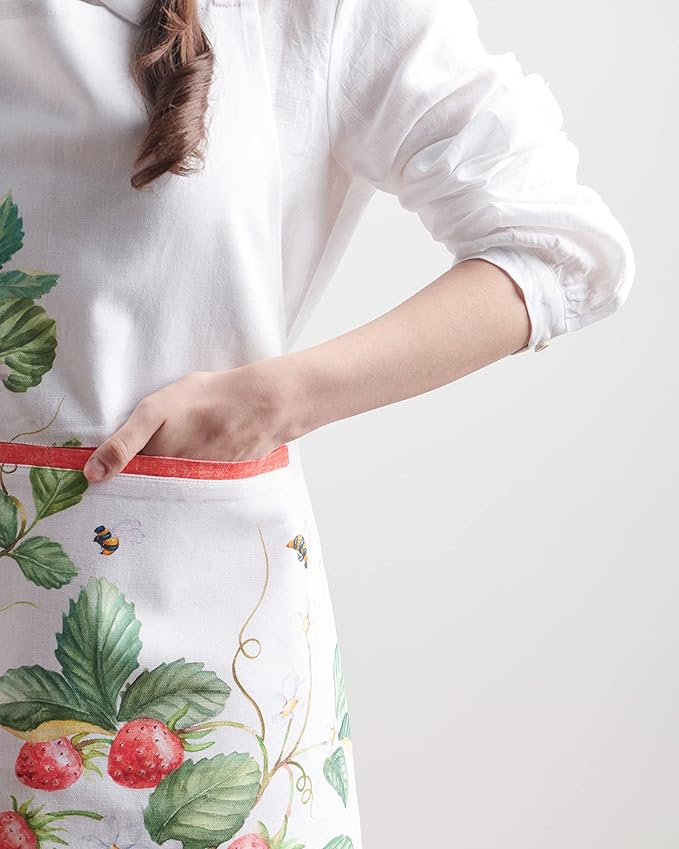 Maison d' Hermine 100% Cotton Apron for women with Pocket Kitchen Chef Apron for Men Cooking Mothers Day Gifts