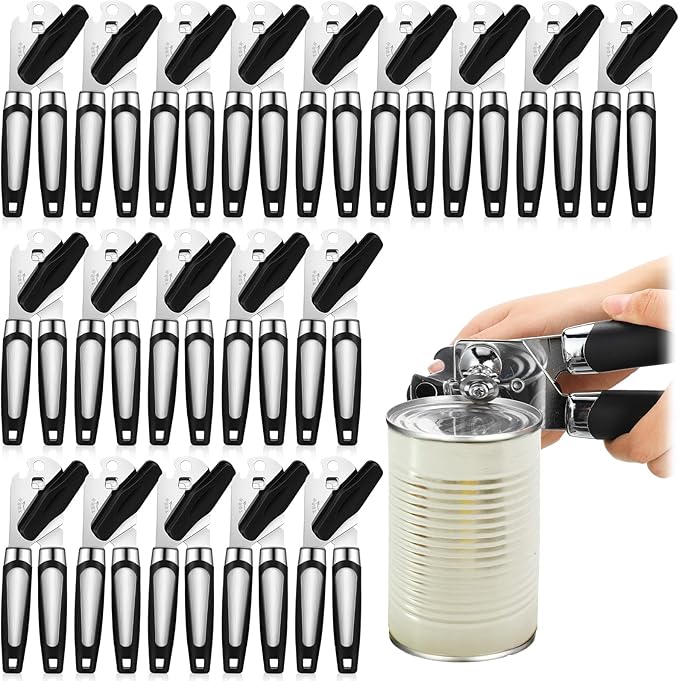 Gisafai 20 Pcs Manual Can Opener with Sharp Blade Smooth Edge Multifunctional Kitchen Gadget Handheld Openers Oversized Handheld Knob Can and Bottle Animals