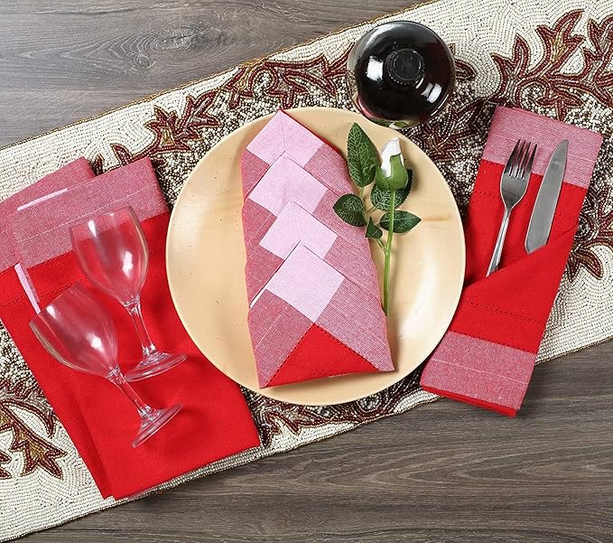 Homidate Cloth Dinner Napkins – Machine Washable Reusable Fabric Napkins for Weddings, Parties & Table Decorations