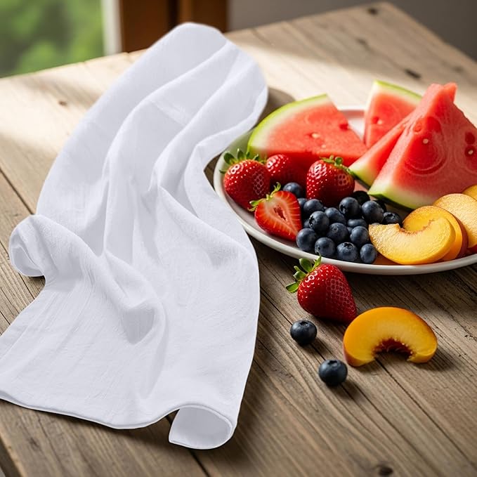 Utopia Kitchen White Flour Sack Towels [6 Pack - 28 x 28 Inch] 100% Cotton Tea Towels for Cleaning & Drying - Highly Absorbent Kitchen Dish Cloth