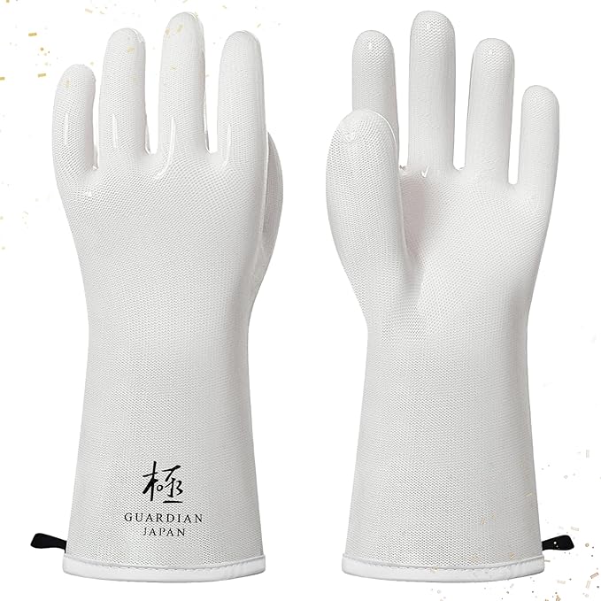 Premium Liquid Silicone Oven Gloves – Food Grade, Heat Resistant Gloves for Cooking, Grilling, Baking, and BBQ | Designed in Japan