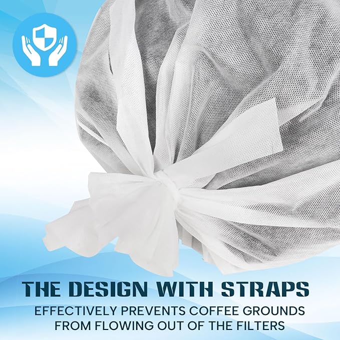 50 PIECE Cold Brew Coffee Filters with Drawstring, 20" X 20" Cold Brew Bags for Cold Brew Coffee Makers, Brew Up To 5 LBS Coffee
