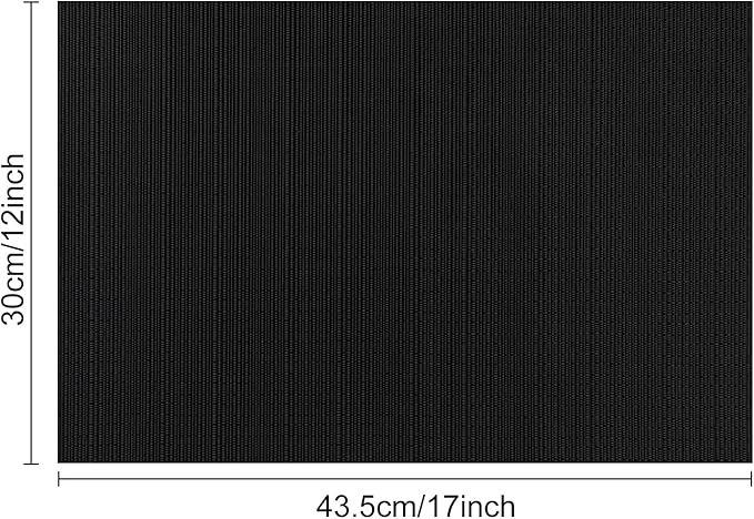 Myir JUN Placemats Set of 10, Vinyl Woven Placemats Place Mats Indoor Set of 10 Washable Table Mats Non-Slip Place mats for Dining Table (Black)