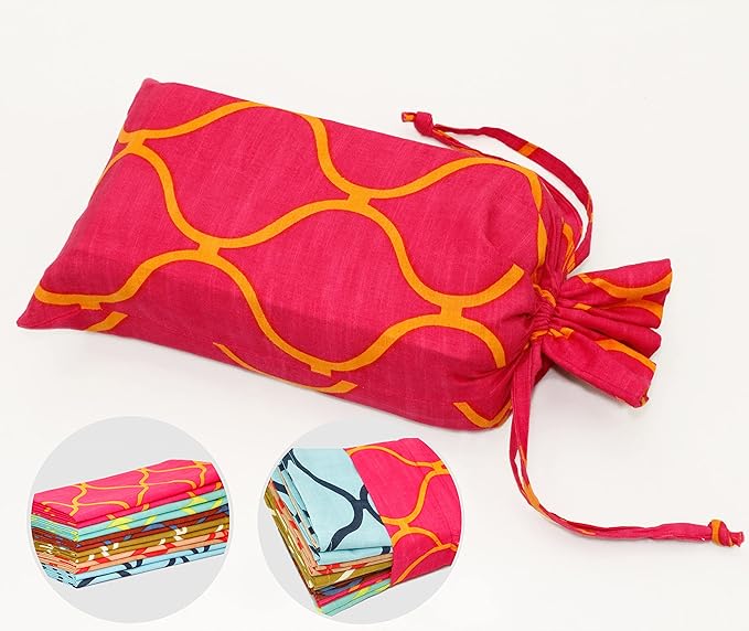 COTTON CRAFT Moroccan Tile Cloth Napkin - Set of 12 Pure Cotton Everyday Spring Summer Party Holiday Dinner Napkin - Soft Washable Reusable Napkin -Bonus Gift Bag –Oversized 20x20 - Multicolor Brights