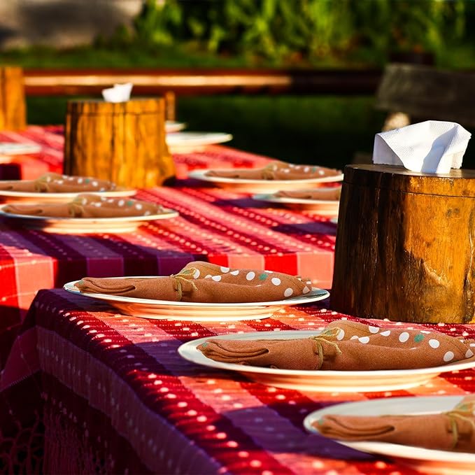 Funnymoom 24 Pcs Mexicans Cloth Napkins Bulk Servilleta De Barro Mexicanos Reusable Terracotta Napkins for Cinco De Mayo Table Decoration Birthday Wedding Party Supplies