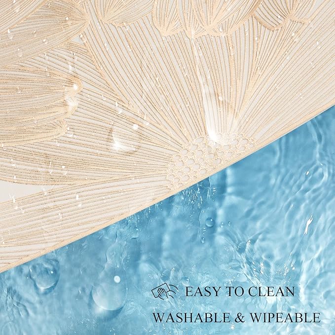Gold Rectangle Placemats Set of 6 Vinyl Place Mats for Dining Tables Kitchen Indoor Easy to Clean Heat Resistant Wipeable Washable Modern Dining Table Mats Wedding Holiday Party Festival Decor