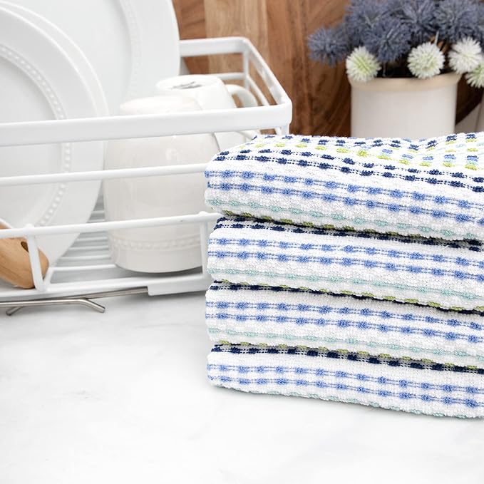 Ritz Pebble Bar Mop, Cool Blue Green, 4 Towel Set
