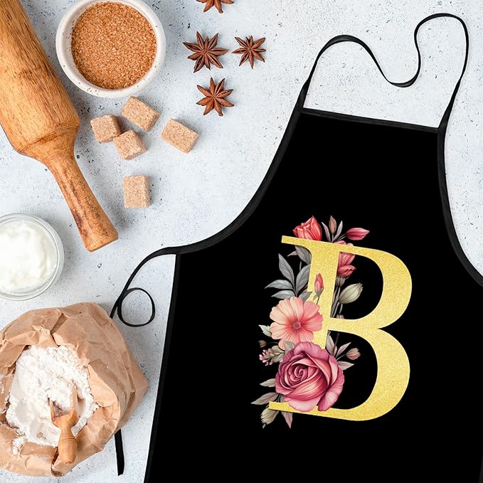 Monogrammed Aprons - A-Z Initial, Letter Aprons for Cooking and Baking