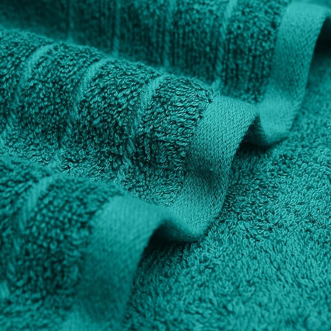 RIVERSIDE Pack of 4 Premium Extra Large Bath Towels 30 x 60 Inches, 100% Cotton, Super Soft & Highly Absorbent, Larger & Lighter Weight, Quicker to Dry, Perfect for Bathroom, Teal
