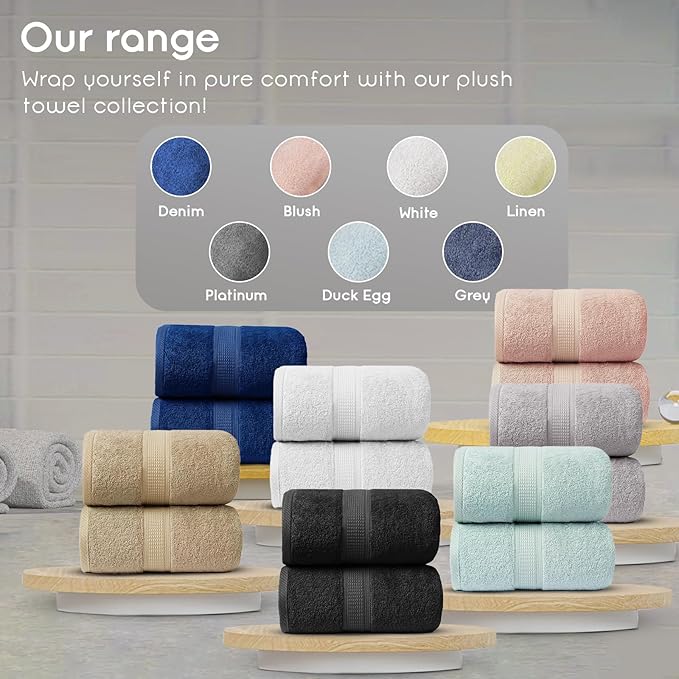 Ariv Premium Jumbo Bath Towels Pack of 2, Beach Towel, Extra-Large Bath Sheets, 100% Cotton, Super Soft, Highly Absorbent, Quick Dry, Durable, Great Value & Quality, Bathroom - Grey