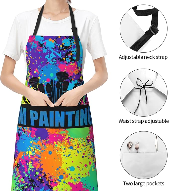 Funny Apron Polyester Grooming Aprons with Pocket for Cooking Kitchen Grilling Adults